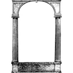 Vektor-Bild des dünnen alten Spalten Frames