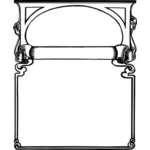 Image vectorielle de rectangulaire cadre décoratif en deux pièces