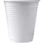 सफेद प्लास्टिक कप के वेक्टर क्लिप आर्ट