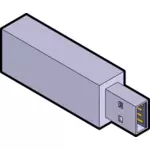 Isométriques graphiques vectoriels de stick USB