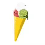 Immagine vettoriale di cornetto gelato