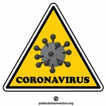 Symbole d’avertissement de coronavirus