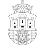 Line art vector clip art of coat of arms of Cracow City