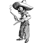 Vektor-Illustration von betrunken cowboy