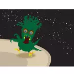 Pollo de espacio Creepy