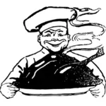 Chef con illustrazione vettoriale Turchia