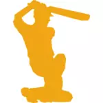 Cricket player silhouette vector image