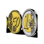 Euro coins illüstrasyon