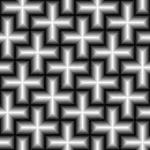 Cruzes de escala de cinza em um padrão