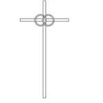 Drawing of religious sign drawn with lines