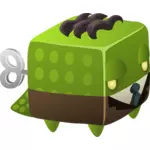 Brinquedo cubo verde