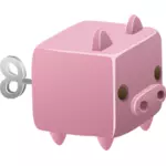 Pink piggybank vector clip art