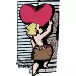 Cupid med hjerte