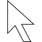 Vector image of arrow as mouse pointer icon
