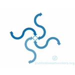 Curved arrows vector design