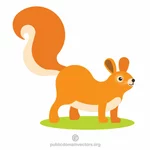 Süßes Eichhörnchen mit langem Schwanz