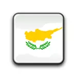 Pulsante bandiera vettoriale di Cipro