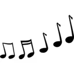 Musiknoter vektor illustration