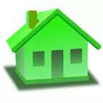 緑の家のアイコン ベクトル画像