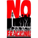 Nie fracking ilustracji wektorowych