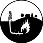 Illustrazione di sfruttamento gas shale