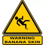 Nebezpečí banán kůži znamení vektorový obrázek