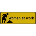Ilustracja wektorowa kobiet w pracy znak
