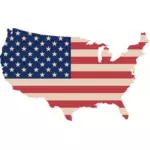 USA-Karte und Flagge