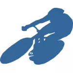 Silhouette vector graphics of cyclist