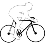 Ciclist silueta vector imagine