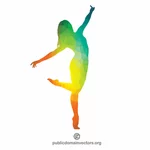 Mujer bailando color silueta