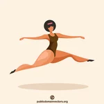 Kobieta taniec i skoki