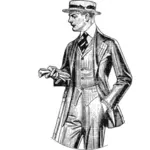 Illustration vectorielle de gentleman dapper