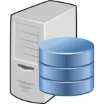Disegno del server database vettoriale