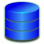 Imagem de vetor de ícone azul do banco de dados