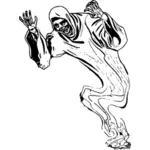 Vector image of death with a coat