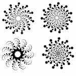 Decorative dotted design elements