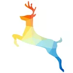 Deer color silhouette