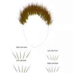 התמונה צורת הפנים של האיש עם השיער חלקים