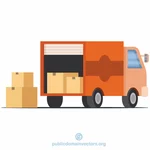 Livrarea de bunuri cu un camion