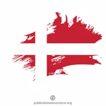 Tah štětcem dánské vlajky