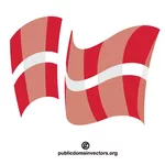Koninkrijk Denemarken wappert met vlag