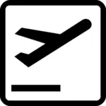 Departures pictogram vector drawing