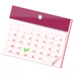 Vektorbild av månaden kalenderikonen rosa färg