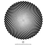 Runde Form mit radialen Lichtstrahlen