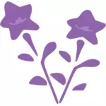 Japoński bellflower odcisk fioletowy grafika wektorowa