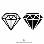 Gráficos del diamante vector clip art