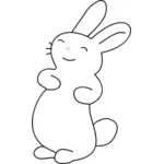 Komik Tavşan çizgi sanat vektör görüntü