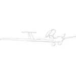 Eenvoudige vliegtuig schets