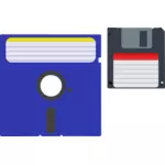 दो फ्लॉपी डिस्क